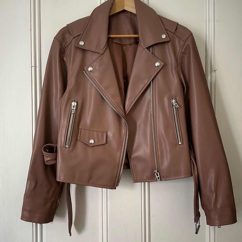 Vegan Leather Motorcycle Jacket